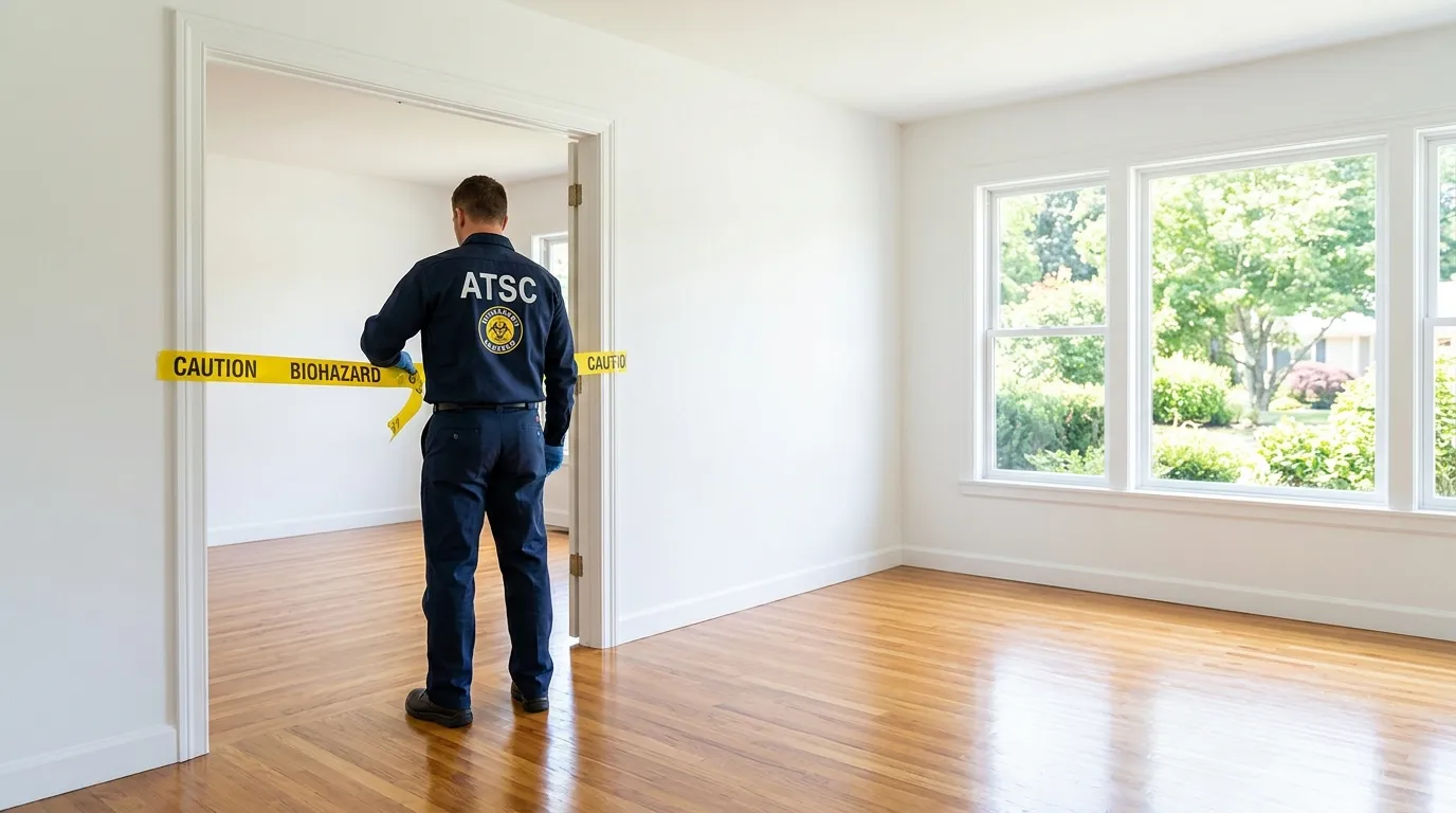 Certified biohazard cleanup crew performing Trauma Scene Cleanup in West Chicago